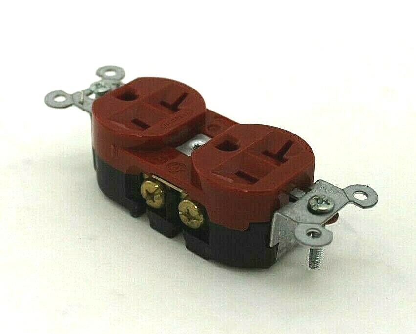 Hubbell NEMA 5-20 Red Duplex Receptacle