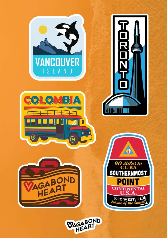 MINI Travel Stickers - 65 Locations!