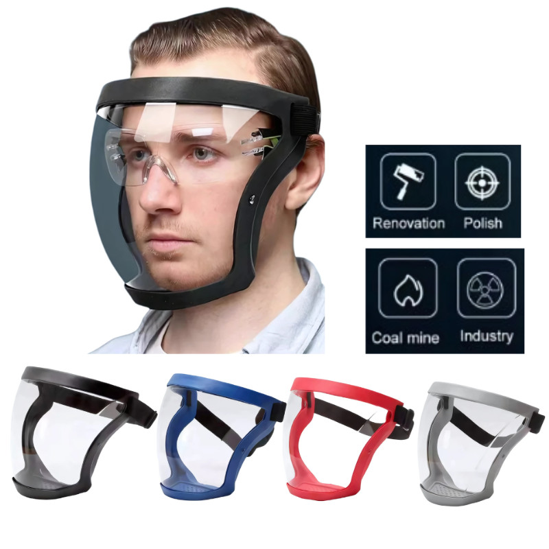 Full Face Shield Mask AntiFog Filter Safety Goggle PPE AntiSplash Clear View