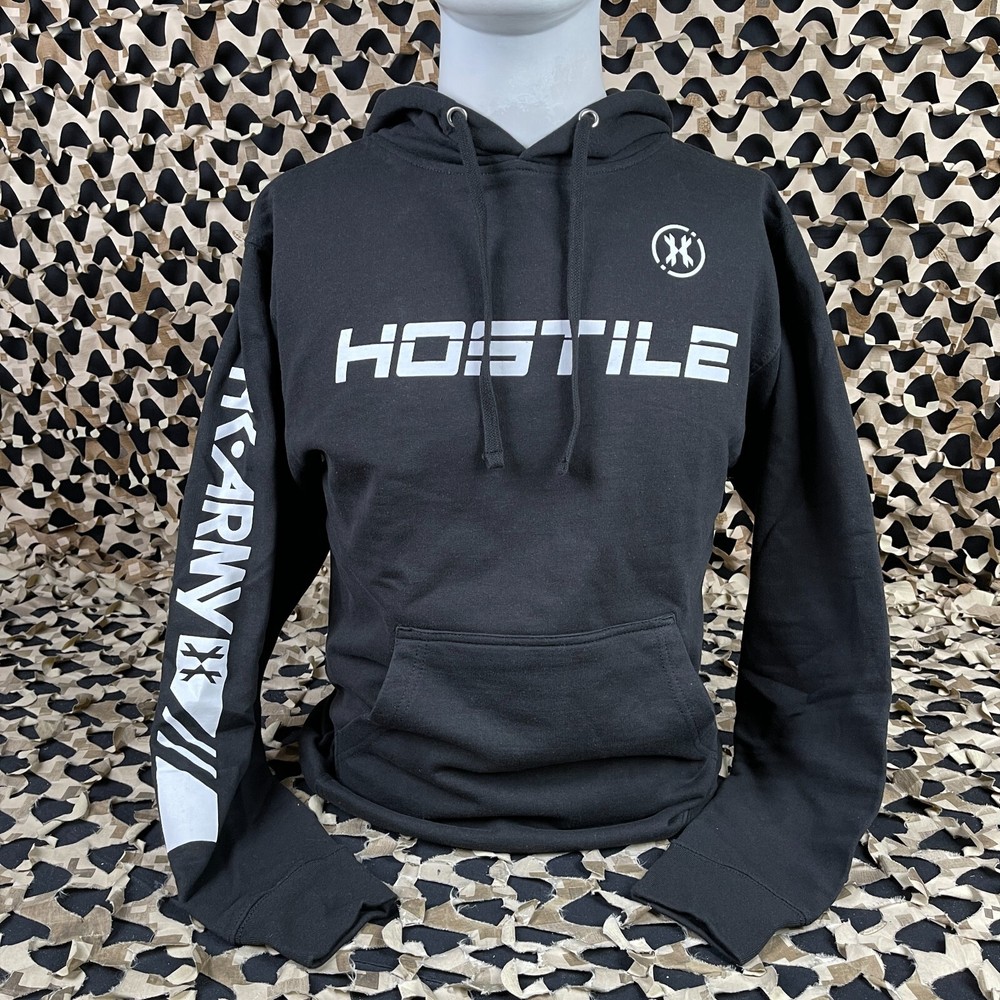 NEW HK Army Hostile Pullover Hooded Sweatshirt - Black - Large
