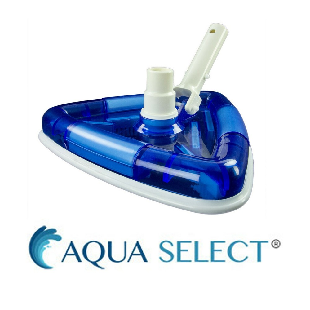 Aqua Select See-Thru Triangular Swimming Pool Vacuum Head w/ Brushes