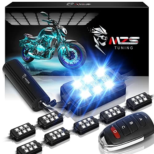Motorcycle LED Light Kit Multi-Color Neon RGB Strips, Wireless Smart Remote