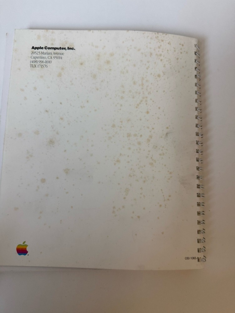 Vintage MacProject Apple Software Manual 1984 Macintosh Computer