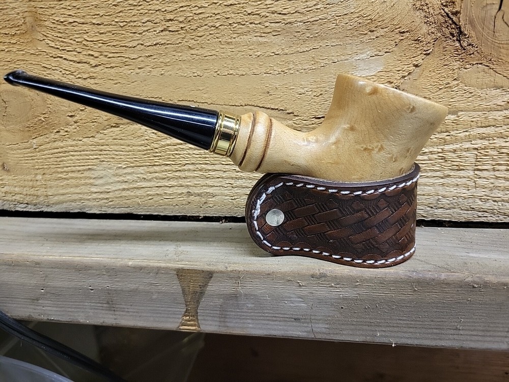 leather Tobacco pipe holder Stand
