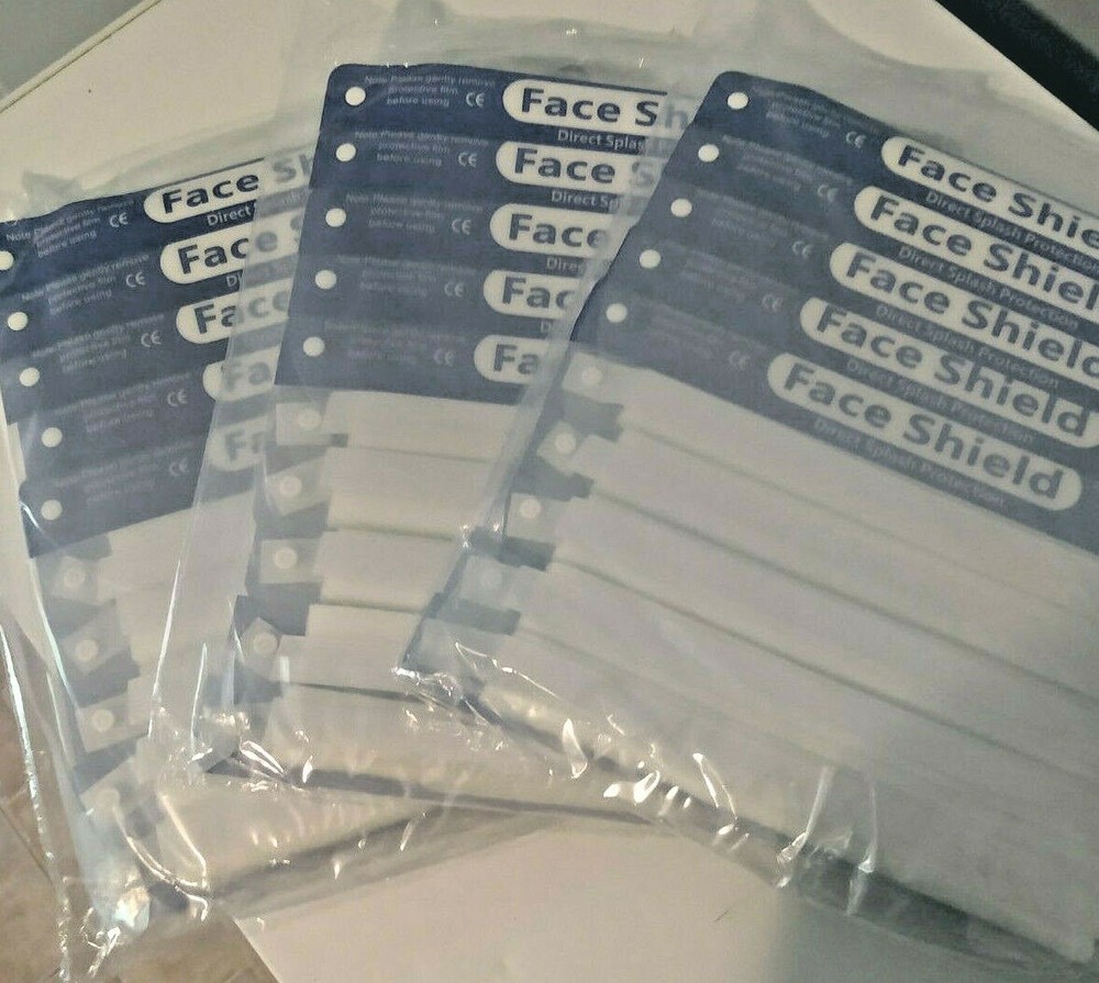 100 Full Splash Proof Face Shields