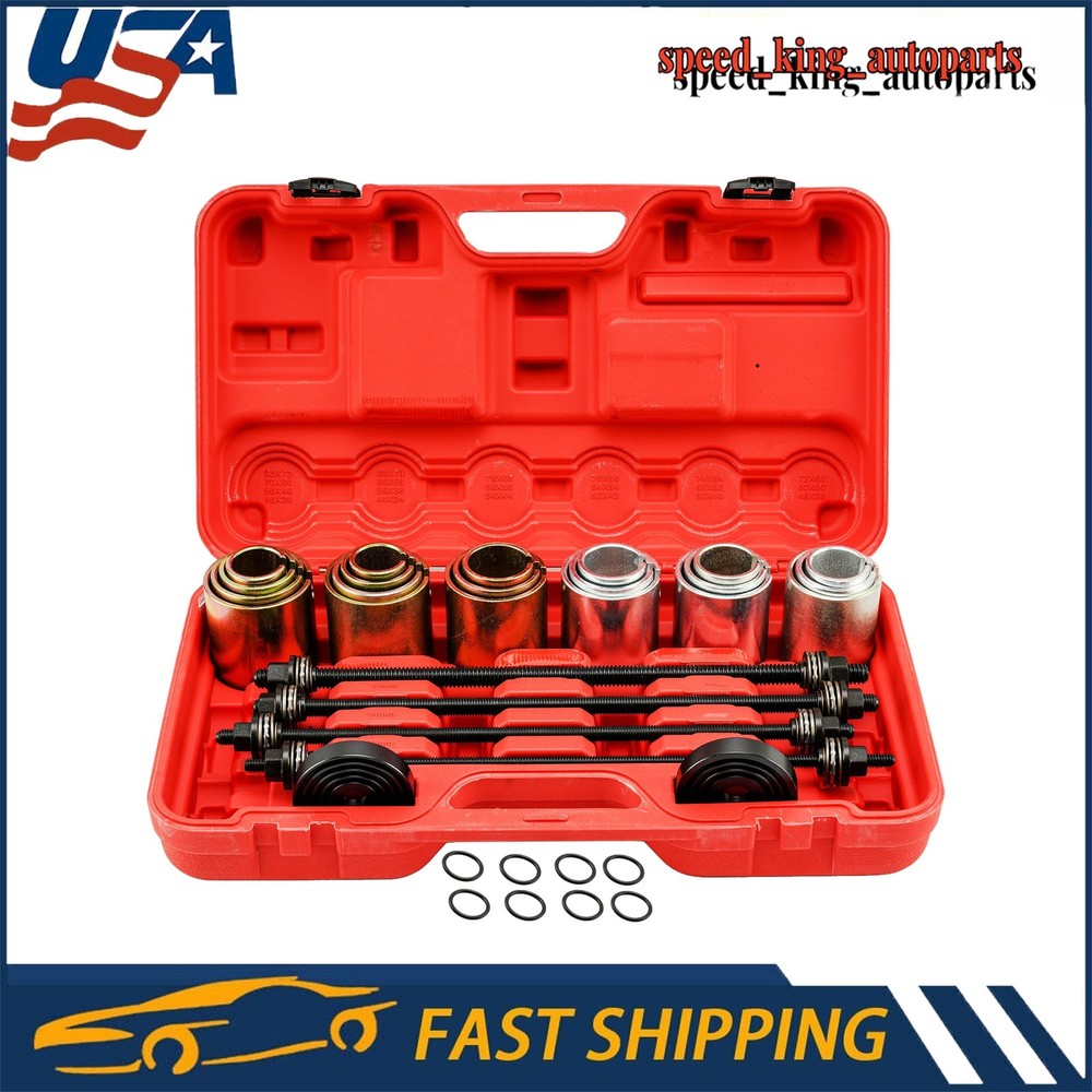 Universal Press and Pull Sleeve Kit Bush Bearing Removal Insertion Tool 26pc