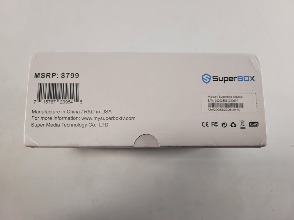 SuperBox S6 Max Smart Media Player 6K Android Streaming