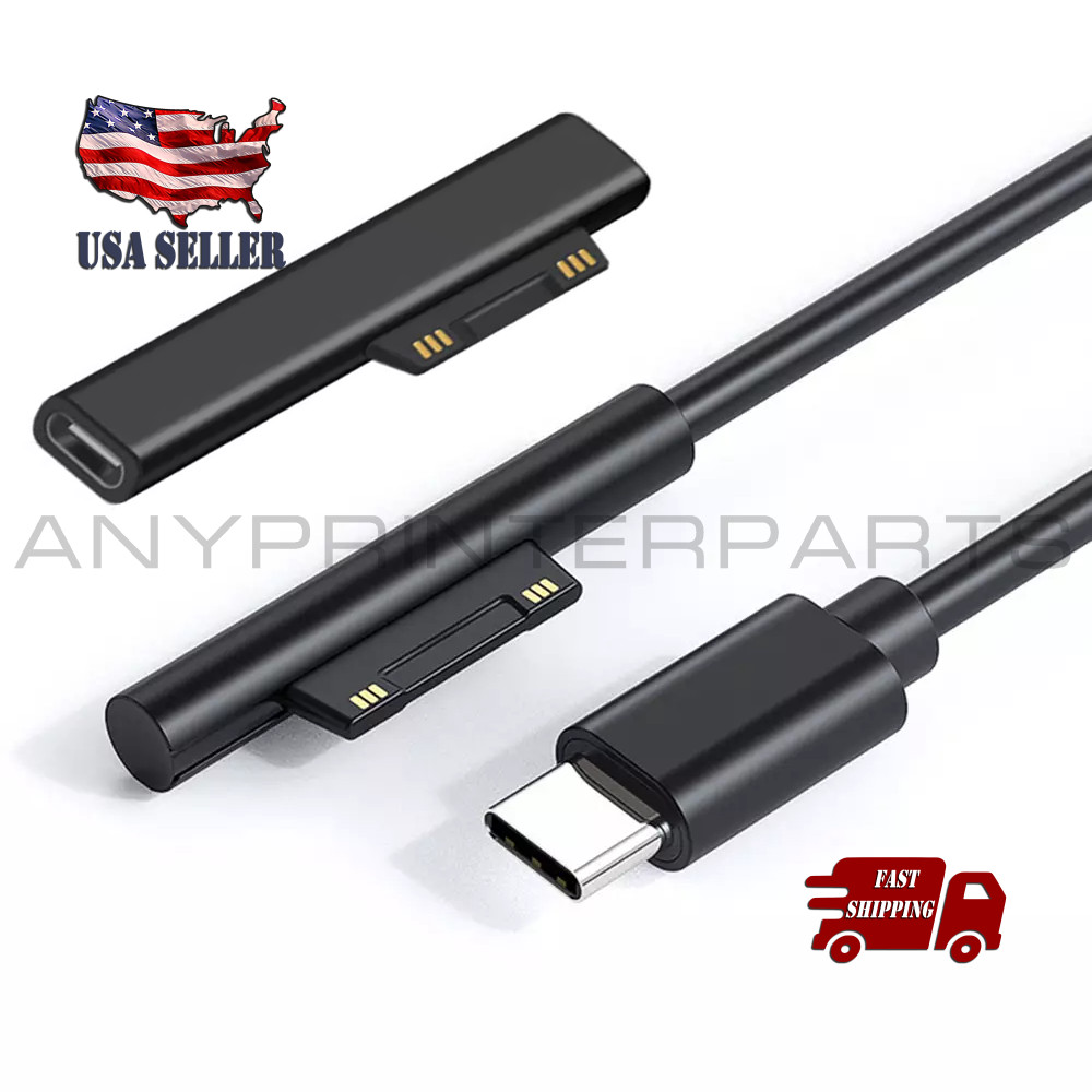 Sonilco Fast Charging USB-C Power Supply Cable or Adapter for Microsoft Surface