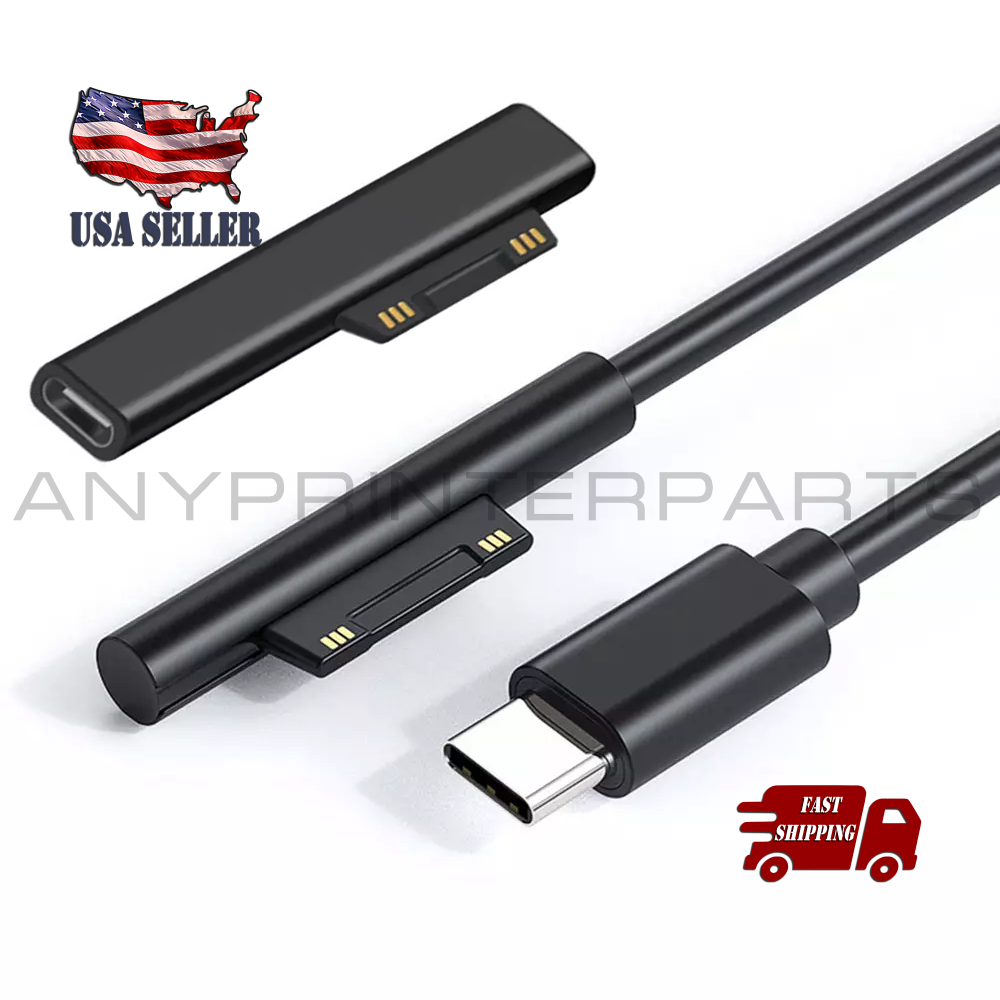 Sonilco Fast Charging USB-C Power Supply Cable or Adapter for Microsoft Surface