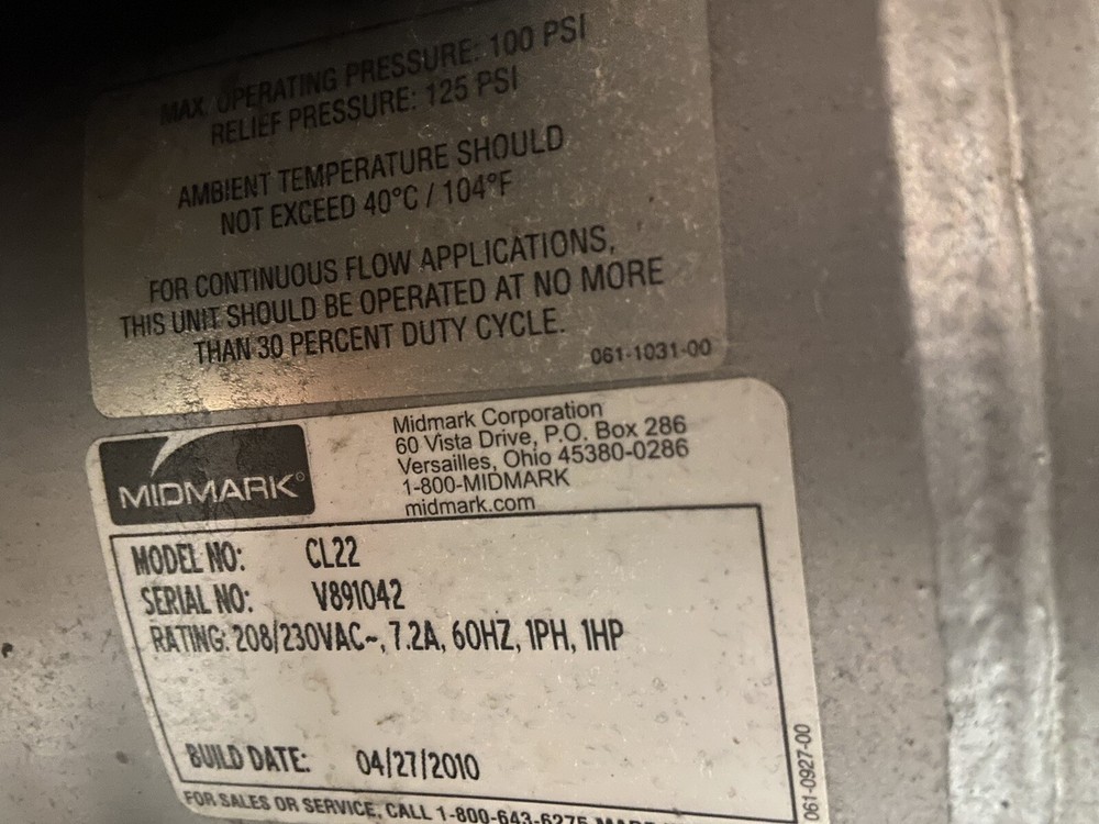 Midmark classic series Compressor CL 22