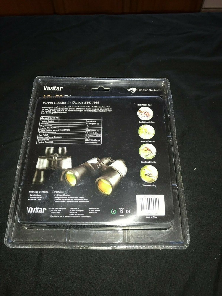 Vivitar Classic 10x50 Binoculars New in Package