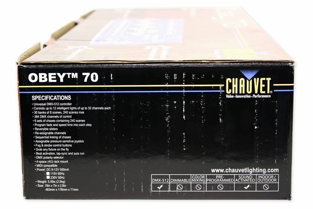Chauvet DJ OBEY 70 Wireless DMX DJ Lighting Controller+Receiver+Transmitter