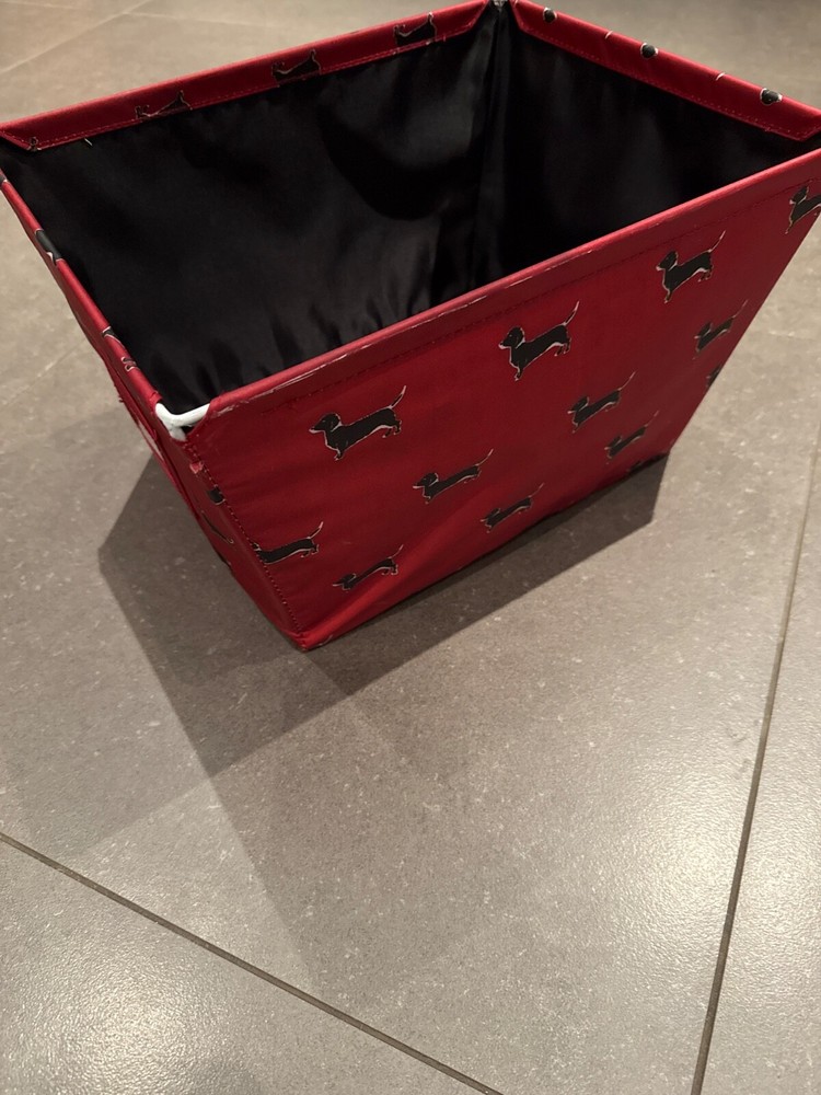 Dog Bin Red Storage Bin 15x12x9
