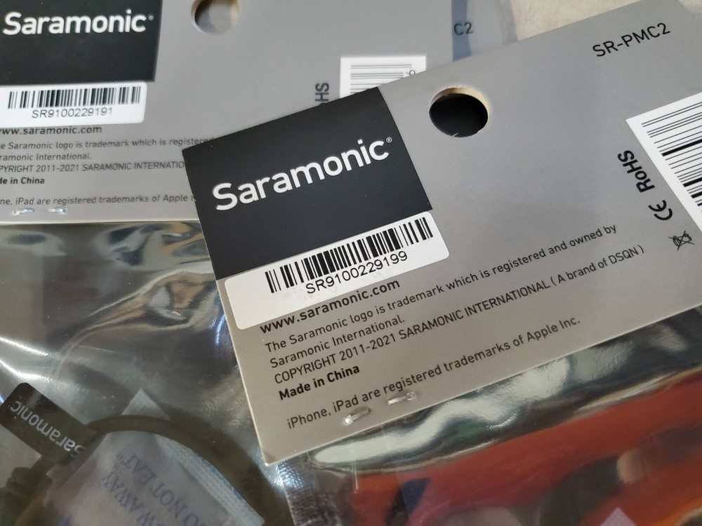 Saramonic 3.5mm Output audio Cable to IOS Dev SR-PMC2