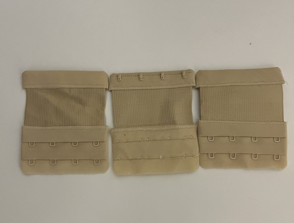 Four hook bra extender Beige X 3