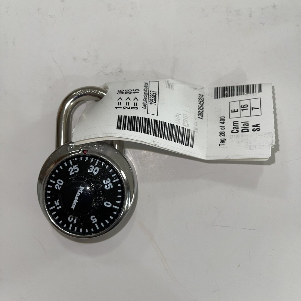 Master Lock Combination Lock 3” new open box e13