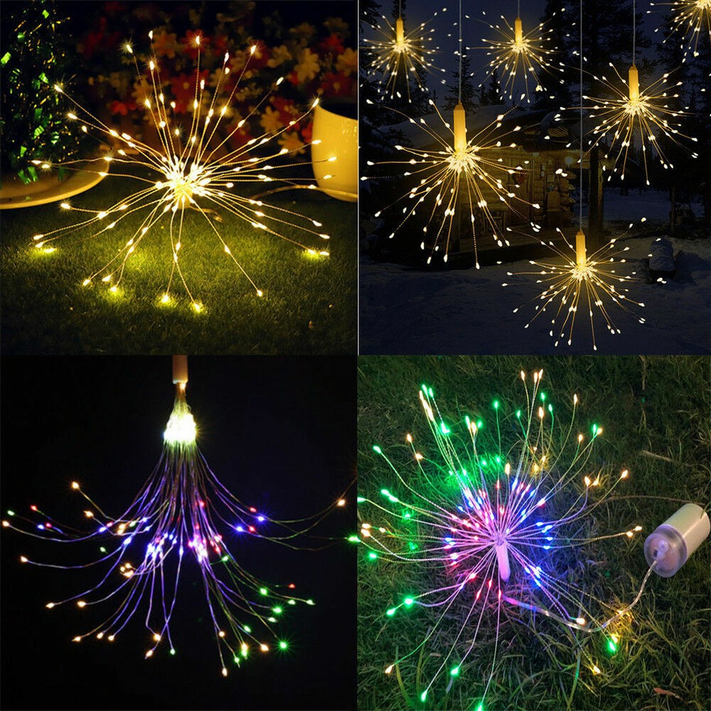 Firework LED String Lights 150LED Copper Wire Strip Fairy Light with Remote