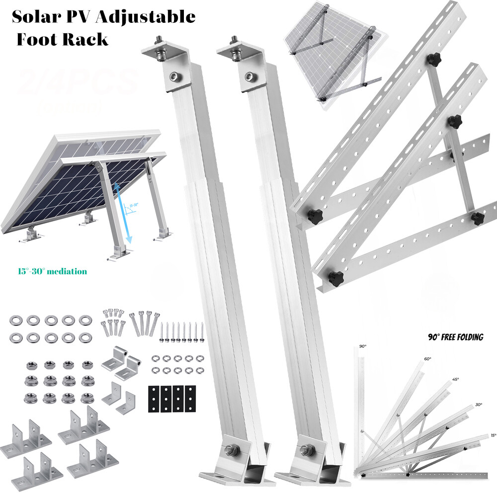 2PCS Solar Panel Mounting Brackets Tilt Mount Fixing Wall Roof Adjustable Angle
