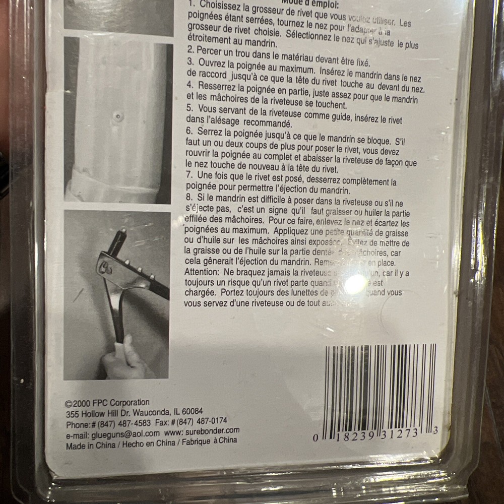 Surebonder Heavy Duty Rivet Riveter Tool #8500