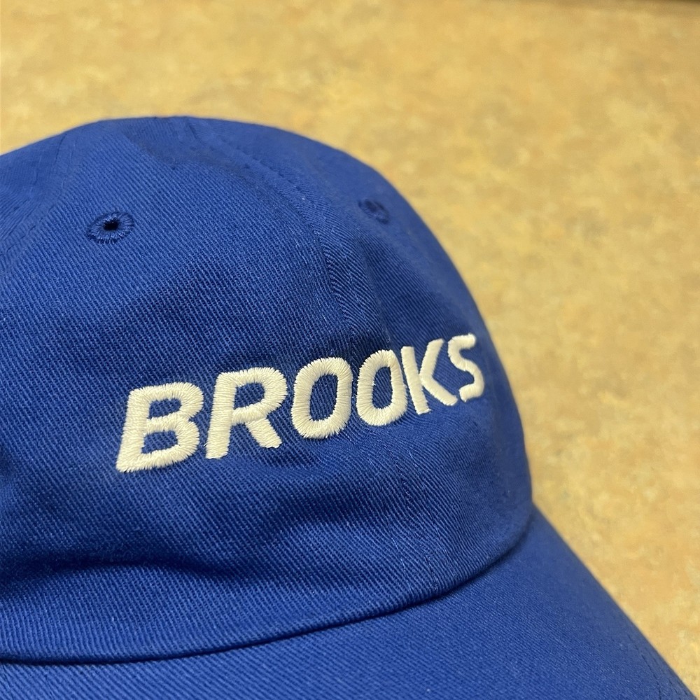 Brooks Running Hat "Lets Run There" One Size Blue Adjustable Strapback Hat