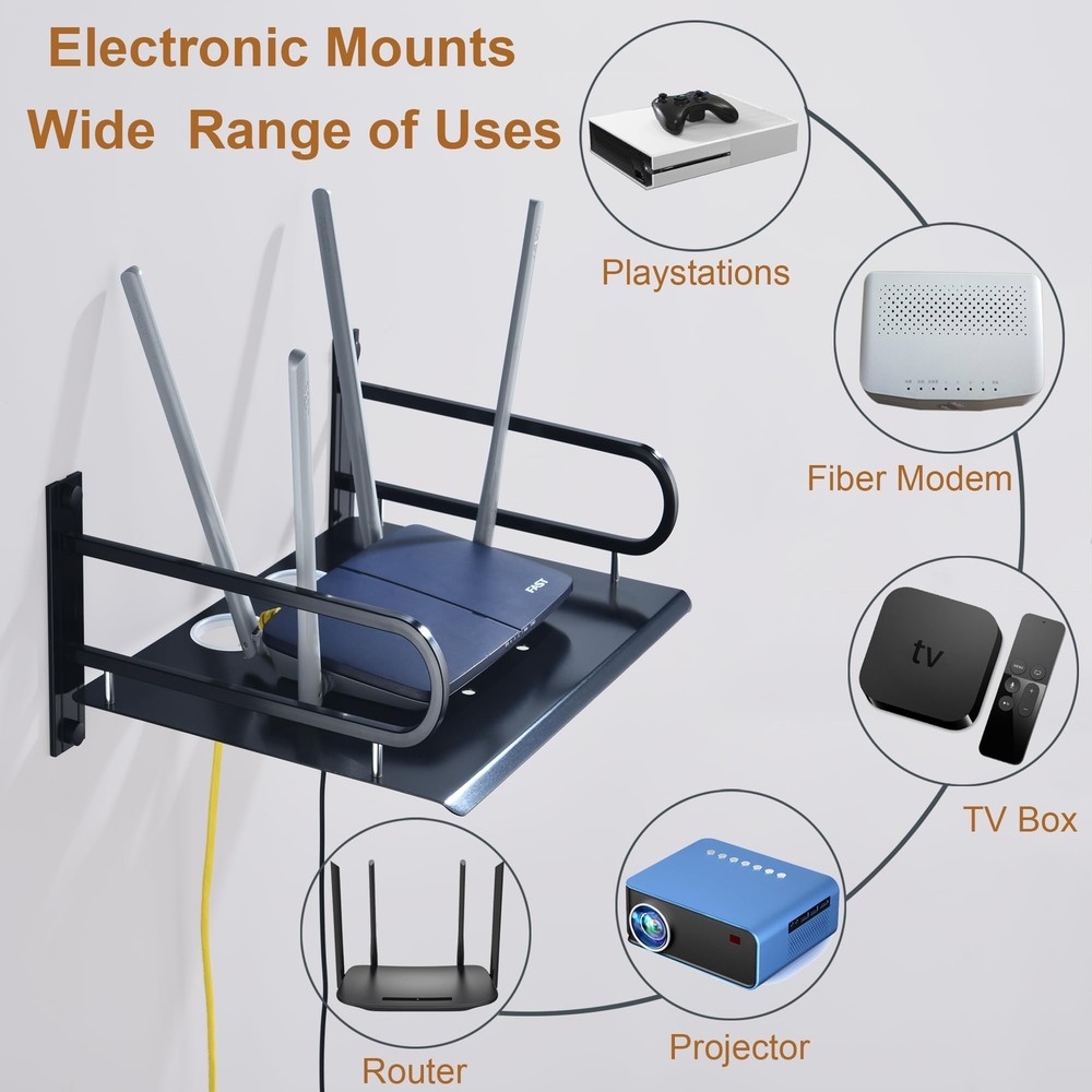 Floating AV ShelvesProjector Wall Mount DVD ShelfFloating Entertainment Cente...