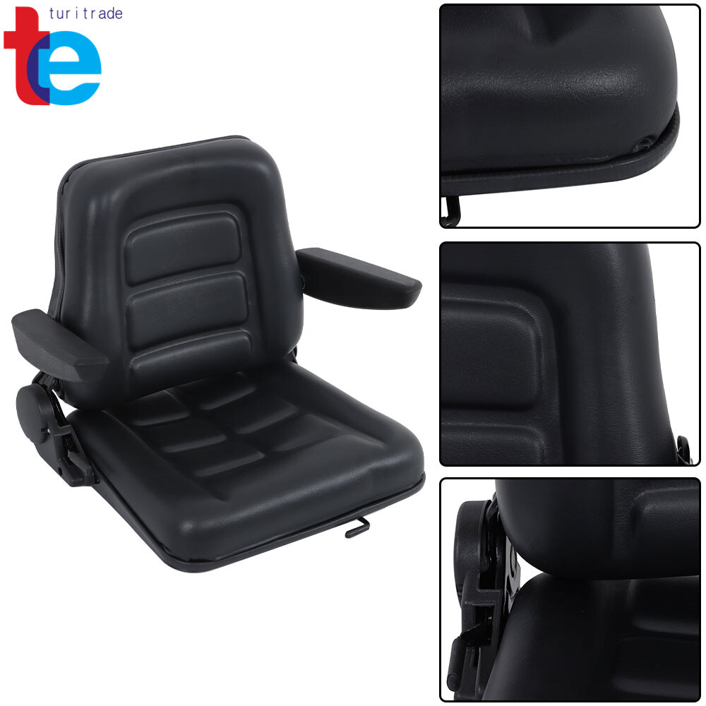 Tractor Forklift Seat With Armrest For Excavator Skid Loader Backhoe Universal
