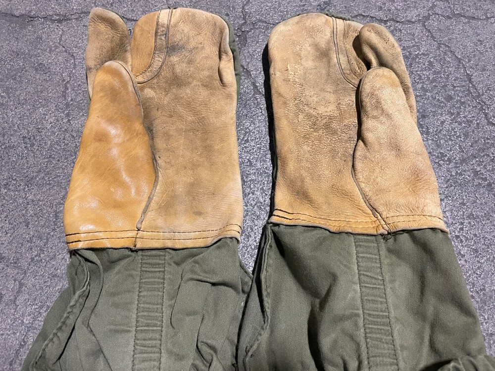 US MILITARY TRIGGER FINGER Gloves MITTEN SET SHELL+ WOOL INSERTS N/L MEDIUM GC