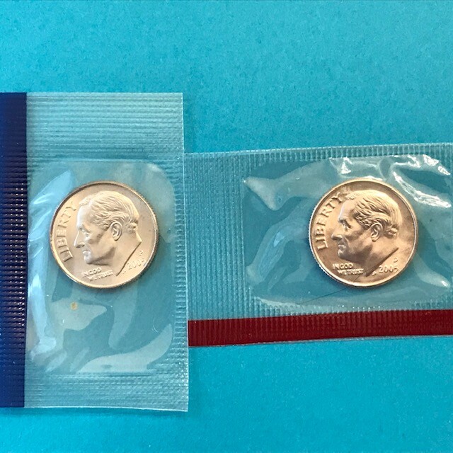 2005 P&D  Roosevelt Dime  Mint Cello Unc   FREE SHIP