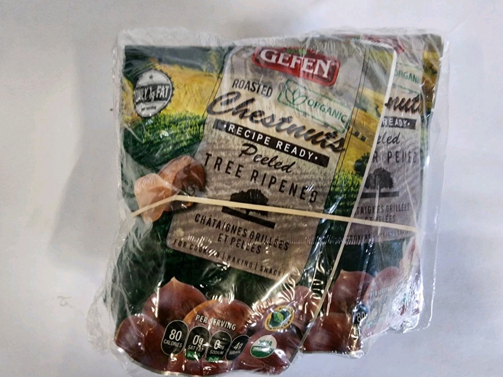 Gefen Organic Roasted Chestnuts, 5.2 oz. 4 PACK