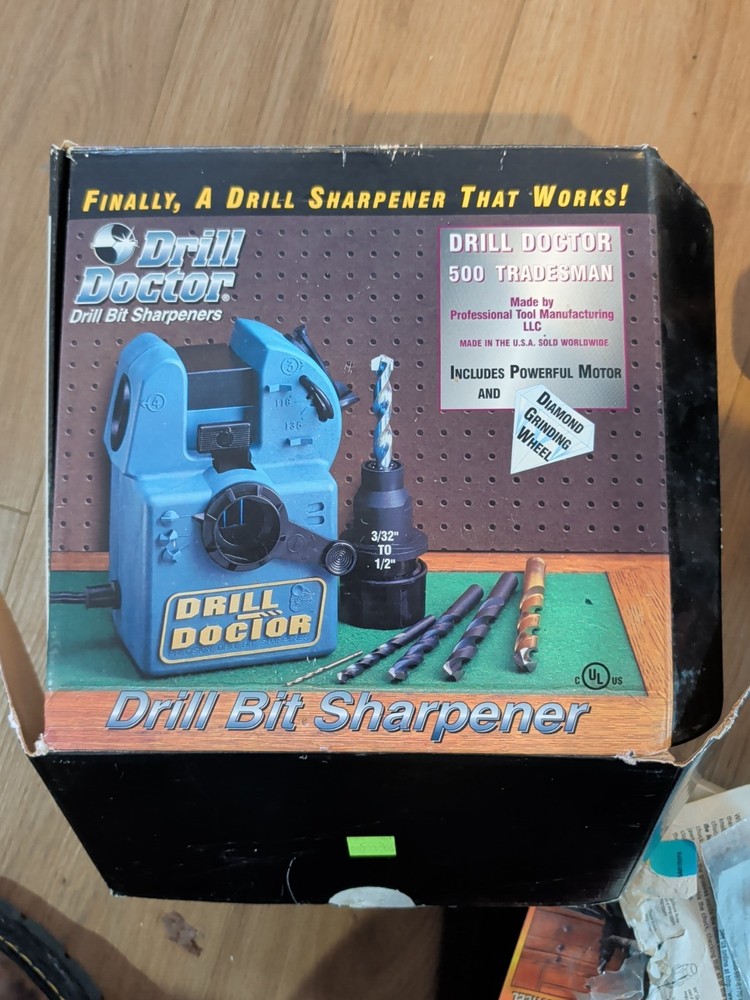 Drill Doctor 500SP Precision Drill Bit Sharpener Blue Grinding Sharpening Tool