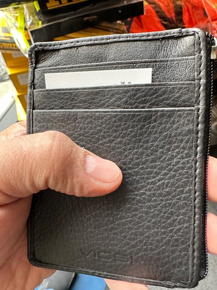 Twin Pocket Wallet RFID Blocking Thin Leather Card Case, One Brown One Black