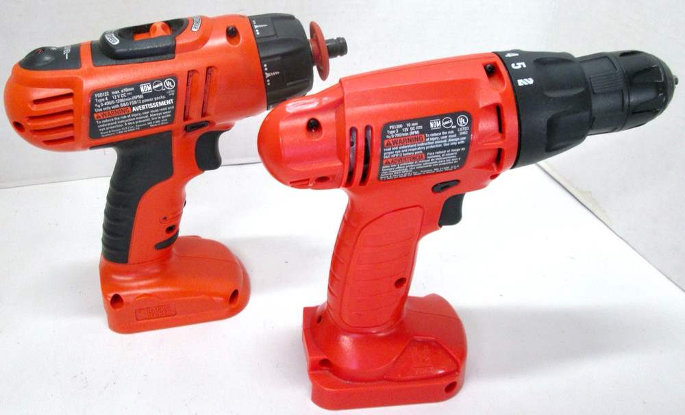 Black & Decker 12V Drill/Drivers -  Models PS1200 & FSD122 - Tools Only