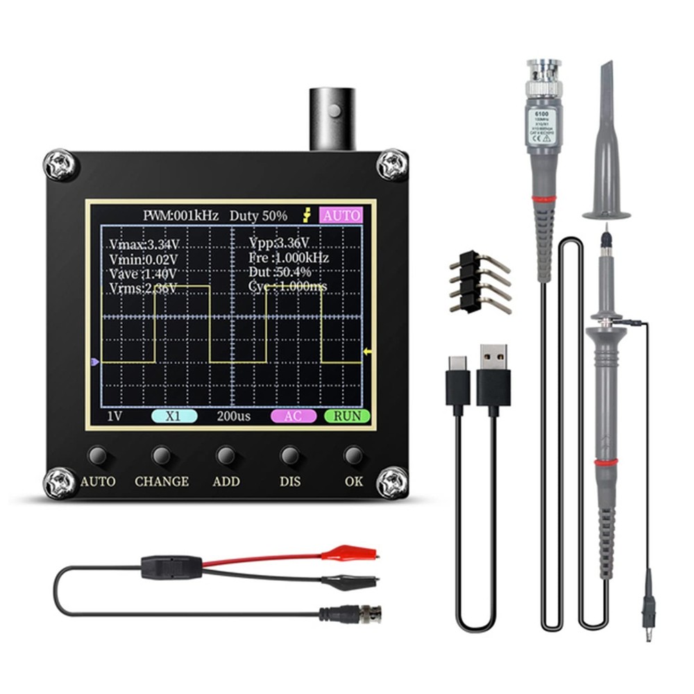 Mivofun 138Pro Mini Handheld Digital Oscilloscope Kit, 2.5MS/s High Sampling ...