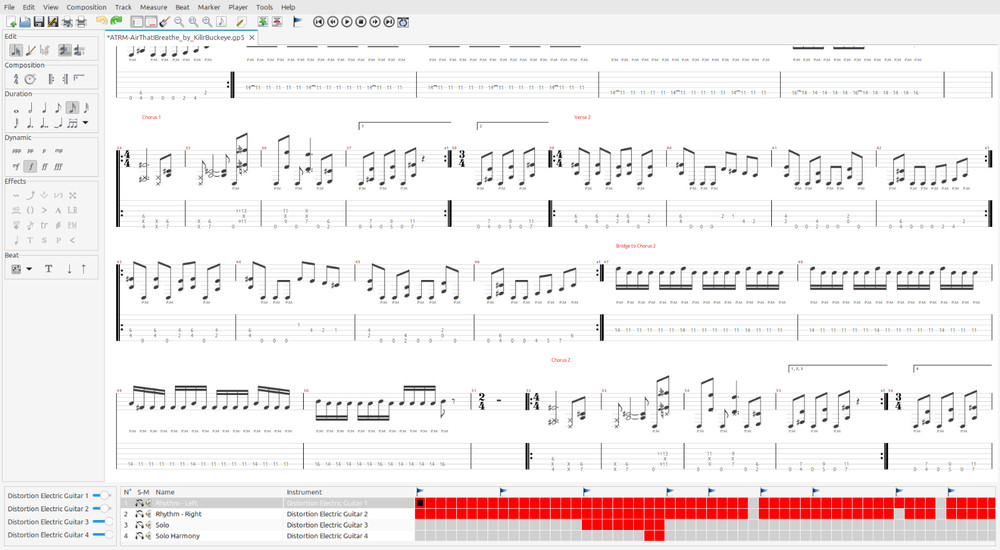 TuxGuitar Multitrack Guitar Tablature Editor & Player for Windows, mac & Android