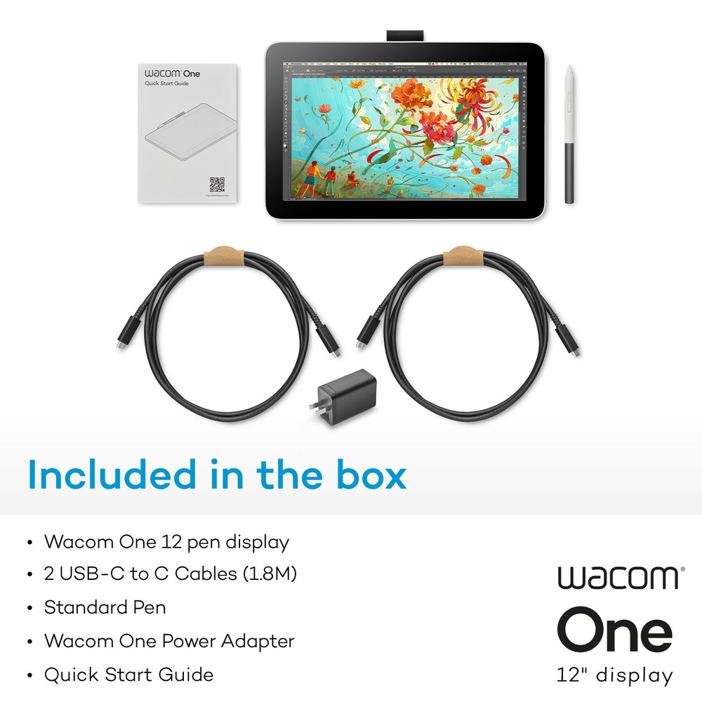 Wacom One 12 Drawing Tablet with Screen, Certified Refurbished
