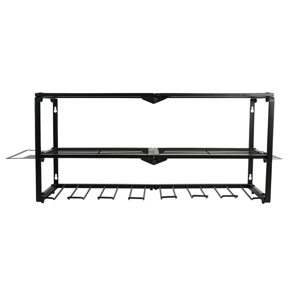 Power Tool Organizer Wall Mount 200Lbs Load 3 Layers Storage Rack 8 Drill Holder
