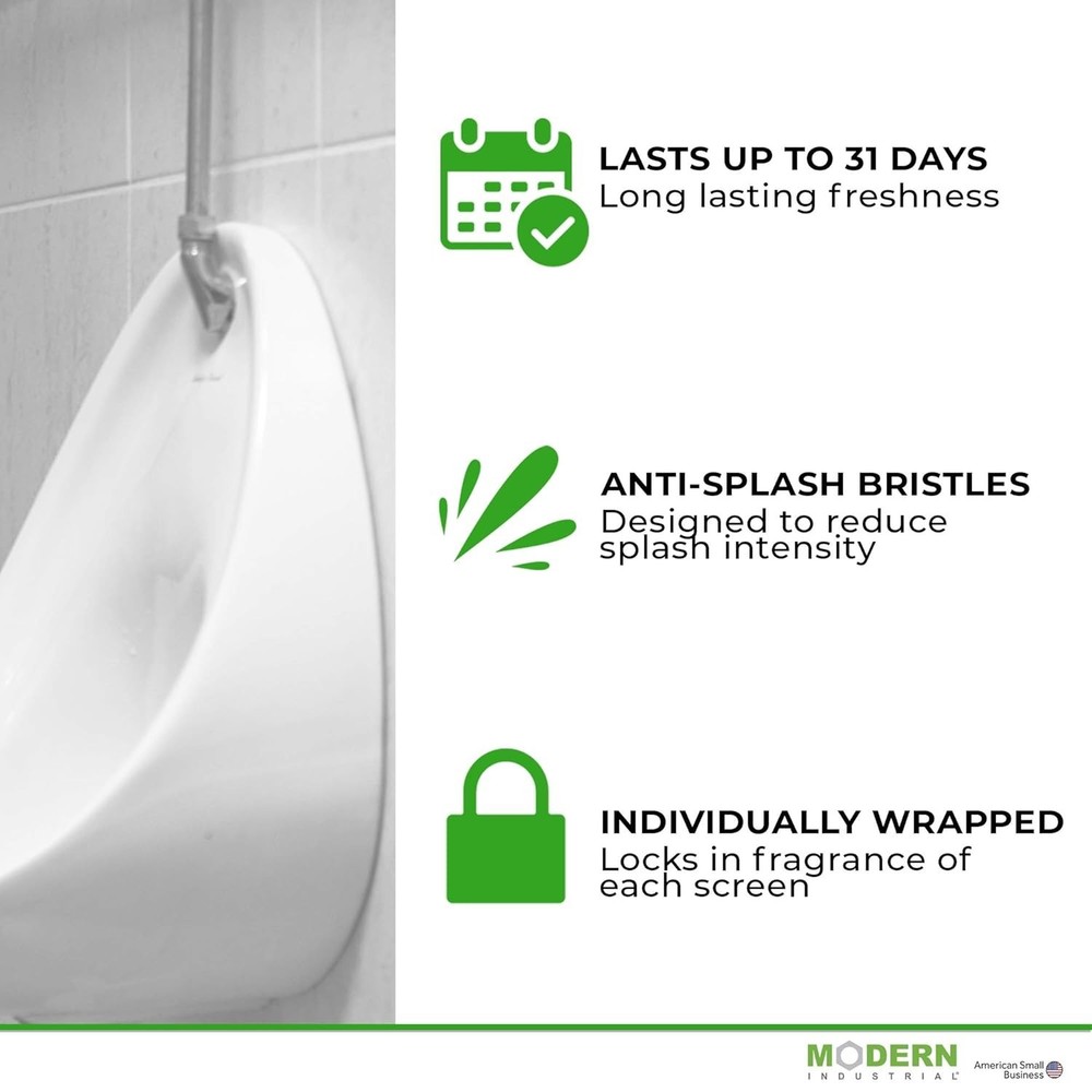 10-Pack Urinal Screens - Deodorizer and Splash Guard
