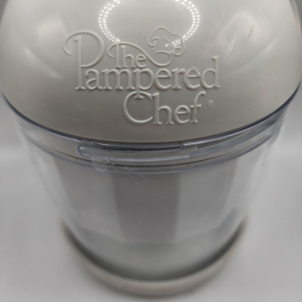Pampered Chef Push Function Food Chopper - White