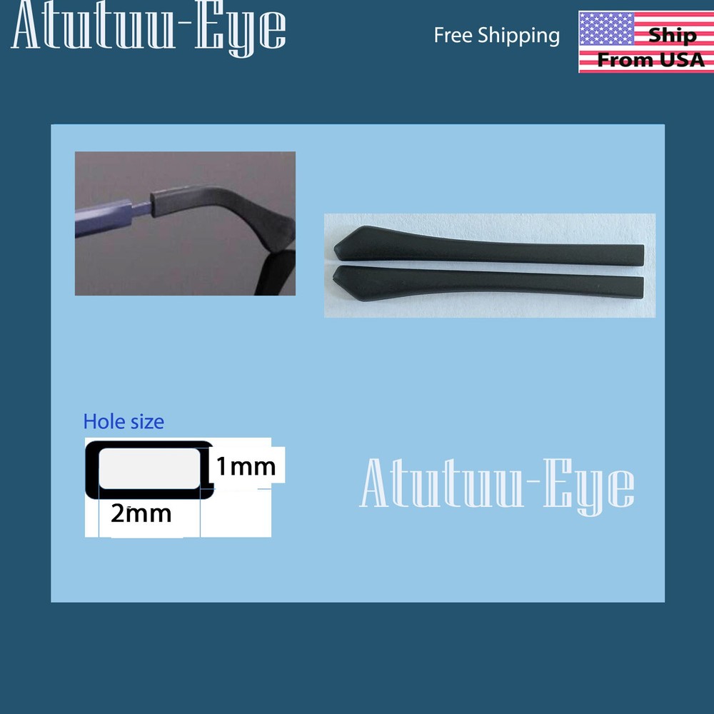 Temple End Tips for Eyeglasses  Glasses  Rectangle hole: 1x2mm