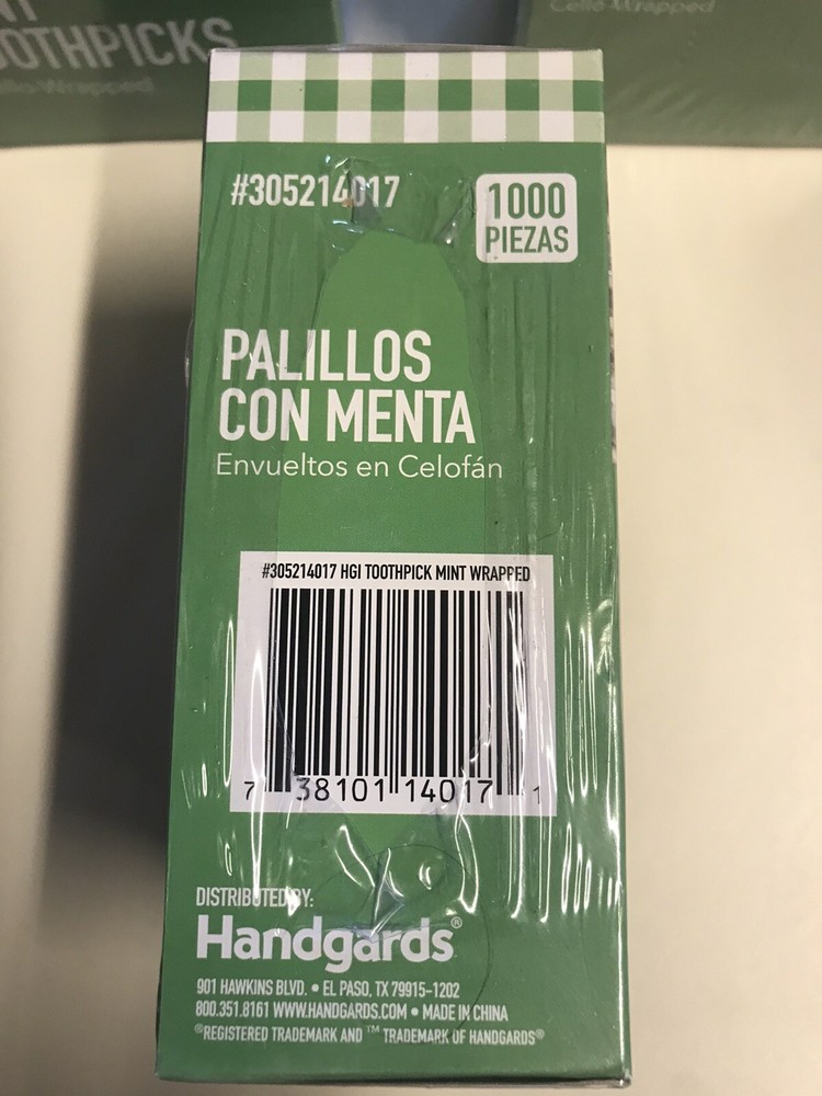 1000 - MINT TOOTHPICKS Cello - Wrapped