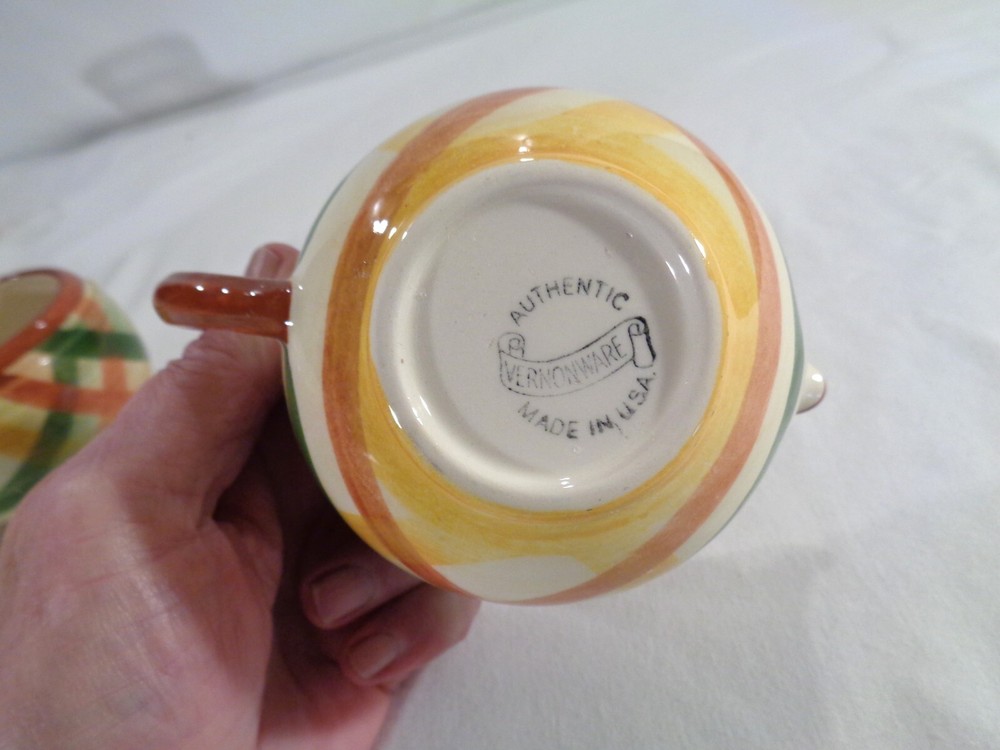 Vernonware Homespun Cream and Open Sugar EUC