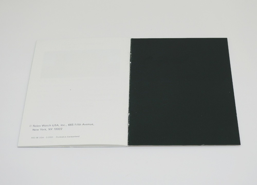 GENUINE ROLEX DATEJUST BOOKLET PRE-OWNED