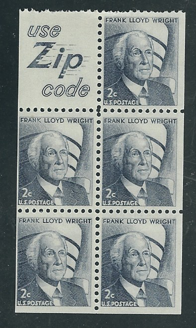 Scott #1280...2 Cent....Wright...2 Bklt Panes of 5 + Slogan