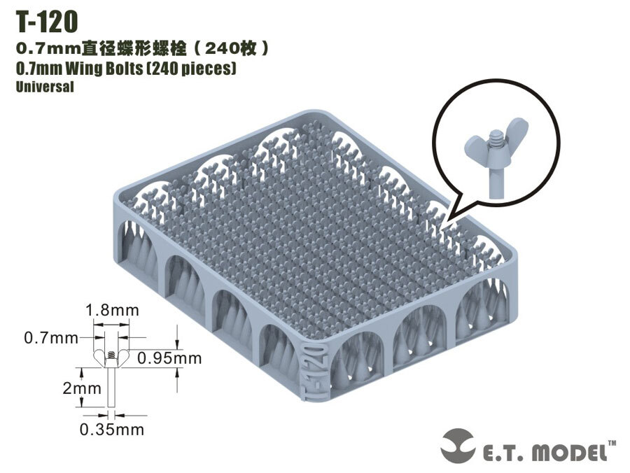ET 0.7mm Wing Bolts (240pcs)