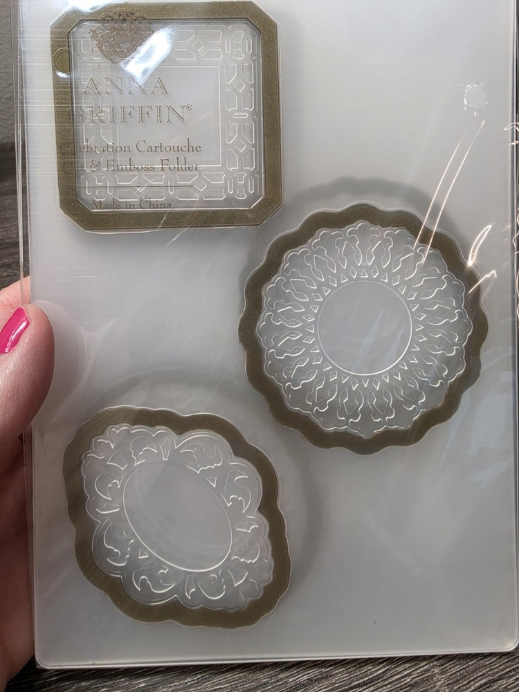Anna Griffin Celebration Cartouche Cut & Emboss Folder New