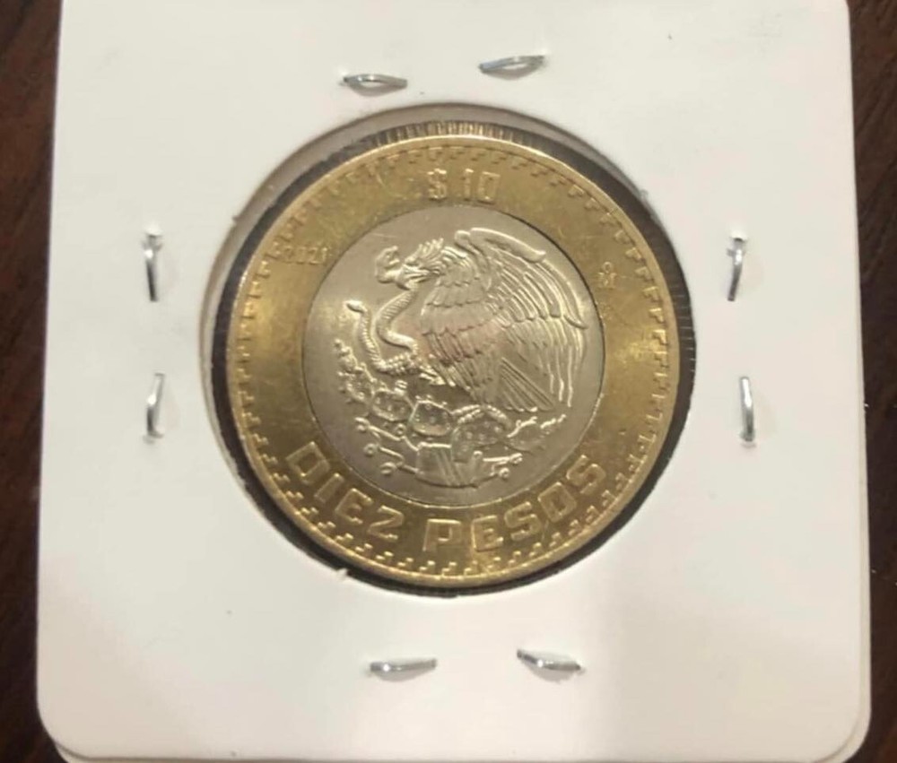 mexico 10 pesos ERROR bimetal 1 pc ONE PCS