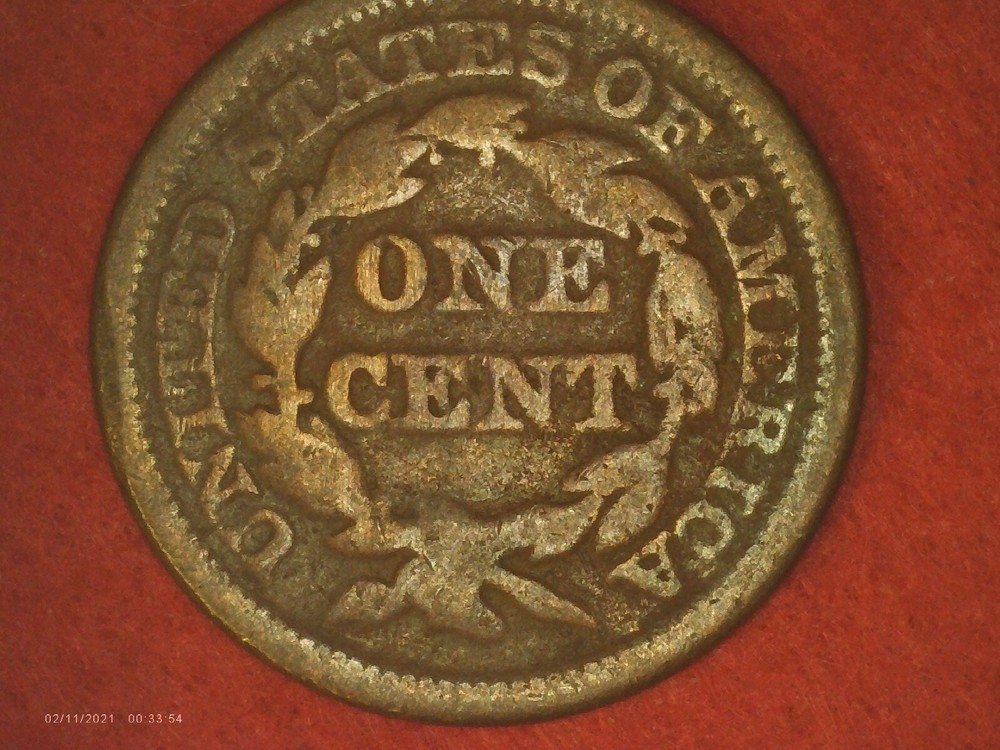 1848 Braided Hair Large Cent