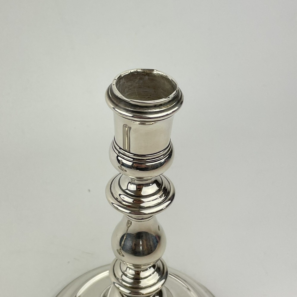 Vintage Solid Silver Asprey & Co Baluster Knopped Stems Candlesticks 16cm