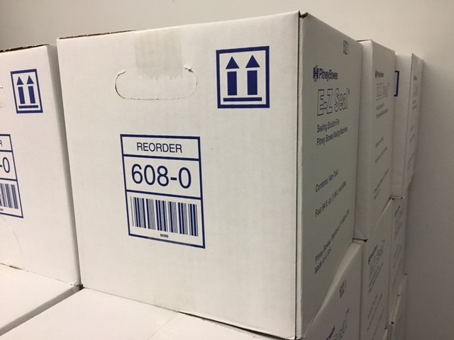 Pitney Bowes  608-0 E-Z Seal ® Solution  Original OEM - 4 Half Gallon Bottles .