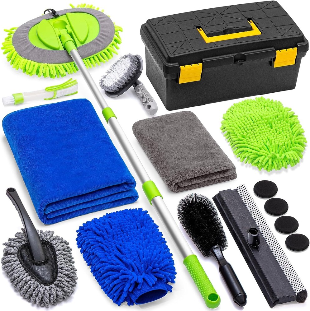 14-Piece Blue Car Cleaning Kit